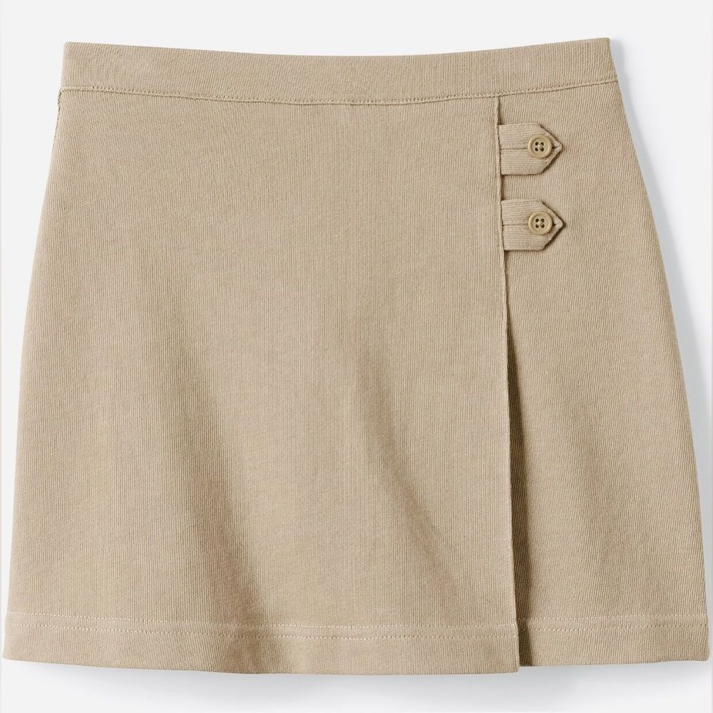 LANDS END SKORT SKIRT WOMEN SIZE 10 TAN